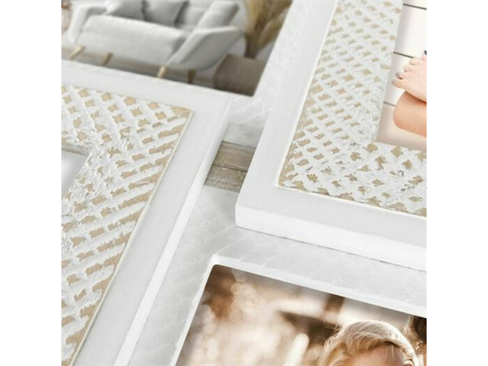 Zep Sedan 4fach 10x15 cm weiß, Galerie Holzrahmen