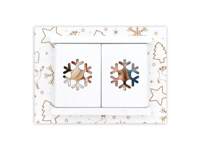 Valtellina 10x15 cm Querformat, weiß und gold,