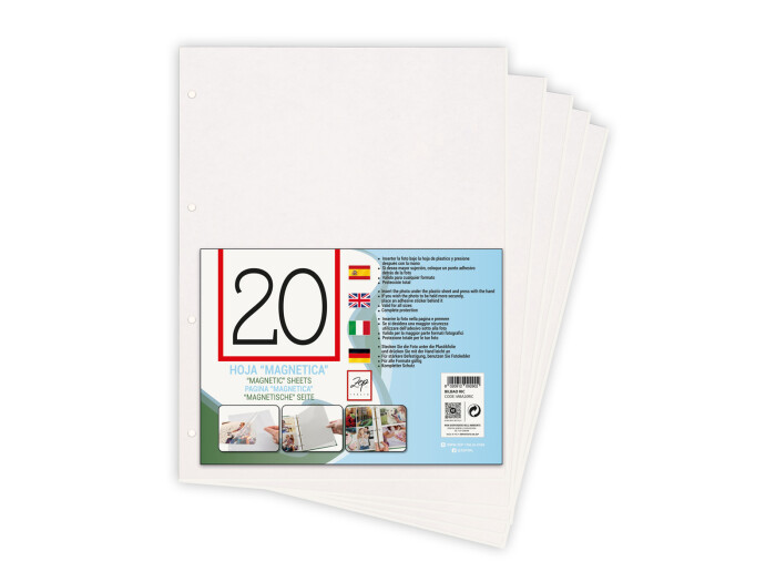 Zep Bilbao A4 20 Blatt weiß, magnetische