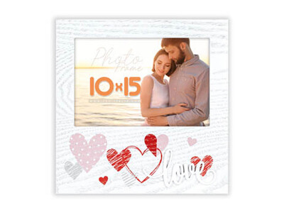 Nadja 10x15 cm Querformat weiß Holzrahmen