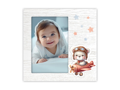 Colin 10x15 cm Hochformat weiß-blau,