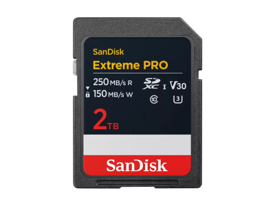 2 TB SDXC ExtremePro 250MB/s V30 UHS-I, U3, Class