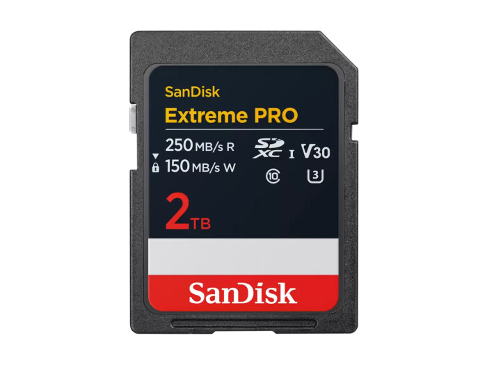 SanDisk 2 TB SDXC ExtremePro 250MB/s V30 UHS-I, U3, Class