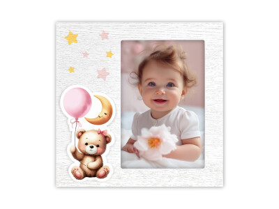 Colin 10x15 cm Hochformat weiß-rosa,