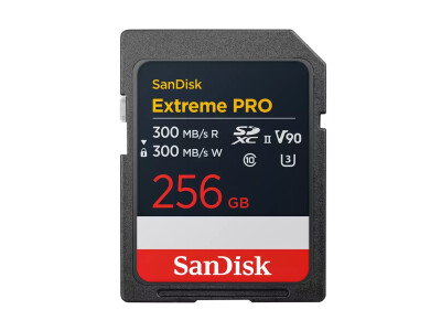 256GB SDXC Extreme Pro 300MB/s (Schreiben/Lesen)