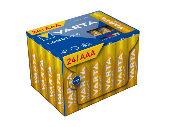 Varta Longlife Micro AAA CUBE24 Batterie plastikfrei