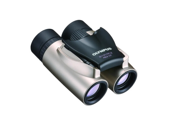 OM System 8x21 RC II Fernglas champagner gold, inkl. Case