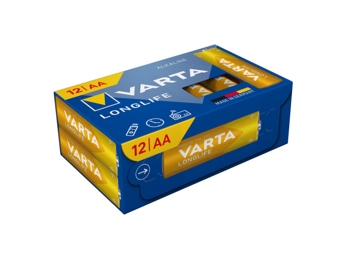 Varta Longlife Mignon AA CUBE12 Batterie plastikfrei
