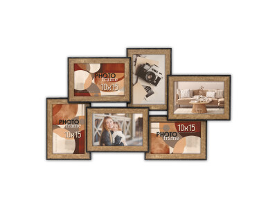 Rahmen Lubecka 6x 10x15 schwarz braun