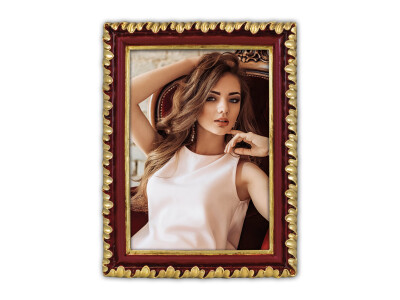 Rahmen Perpignan 10x15 rot gold