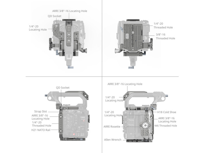 Smallrig 4947 Basic/Advanced Cage Kit f. Canon C400