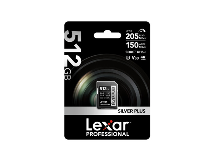 Lexar Silver Plus SDXC UHS-I 512GB U3 V30 R205/W150MB/s