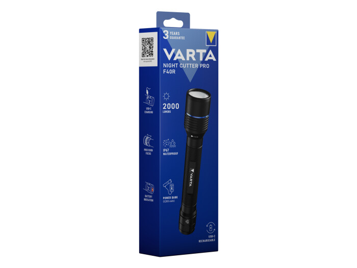 Varta Night Cutter Pro F40R mit Akku Taschenlampe