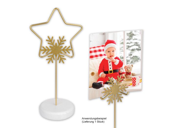 Zep Foto-Clip Moritz gold, 6 x 18 cm mit Holzfuß