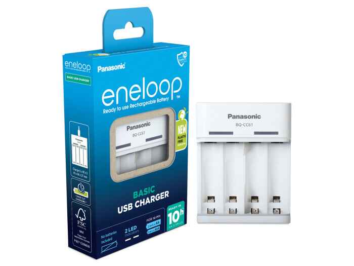 Panasonic eneloop BQCC61 unbestückt, USB Charger