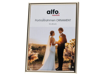 Ornament 13x18 cm warm-gold glänzend