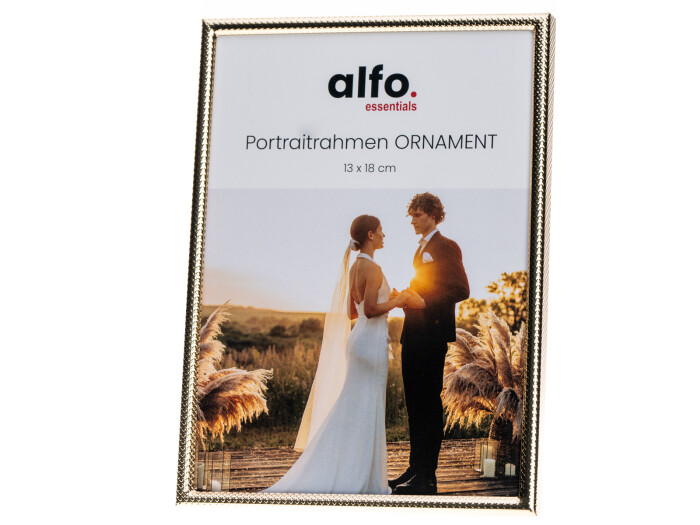 Alfo. Ornament 13x18 cm warm-gold glänzend