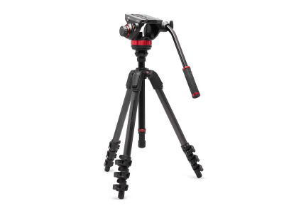 Manfrotto 502 flacher Fluid Videokopf m. 055 Video