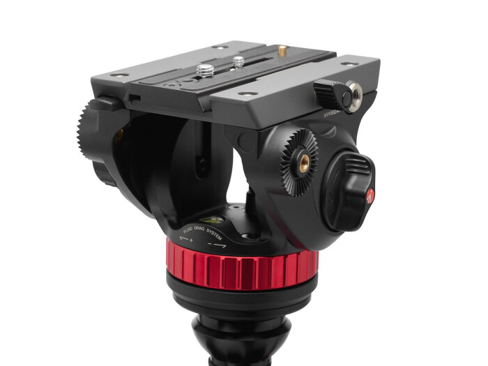 Manfrotto 502 flacher Fluid Videokopf m. 055 Video