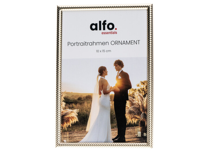 Alfo. Ornament 10x15 cm warm-gold glänzend