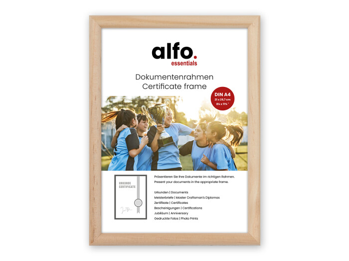 Alfo. Rondo A4 natur, Holzrahmen (21x29,7 cm)