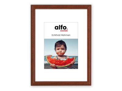 Rondo 15x20 cm hellbraun, Holzrahmen