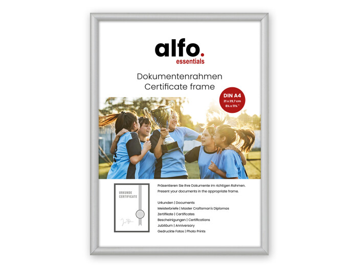 Alfo. Tibet A4 silber-matt, Alurahmen