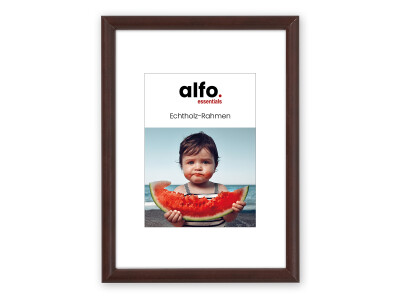 Rondo 10x15 cm dunkelbraun, Holzrahmen