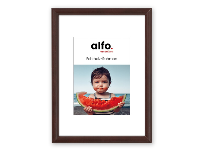 Alfo. Rondo 15x20 cm dunkelbraun, Holzrahmen