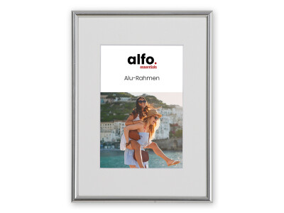 Tibet 20x30 cm silber-glanz, Alurahmen