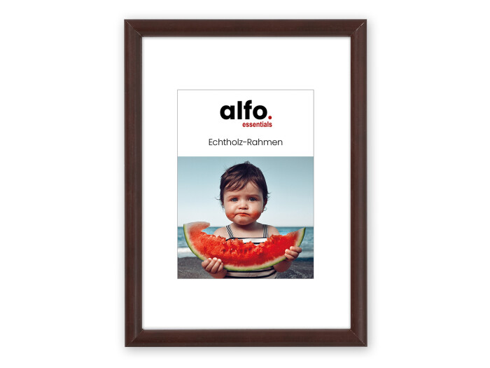 Alfo. Rondo 30x40 cm dunkelbraun, Holzrahmen