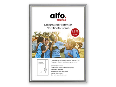 Tibet A4 silber-glanz, Alurahmen