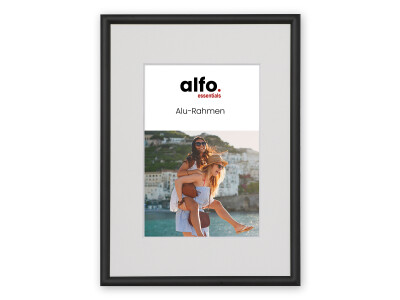 Tibet 13x18 cm schwarz-matt, Alurahmen
