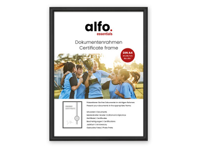 Tibet A4 schwarz-matt, Alurahmen