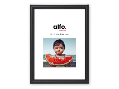 Rondo 15x20 cm schwarz, Holzrahmen 