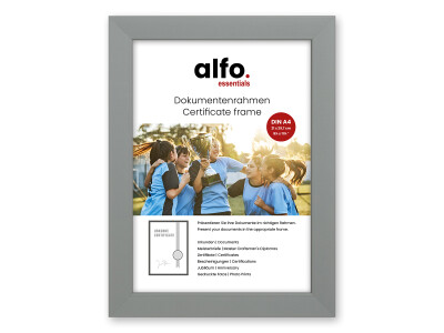 Amalfi A4, grau Holzrahmen