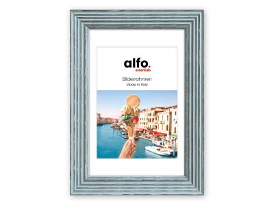 Arezzo 10x15 cm blau, Holzrahmen