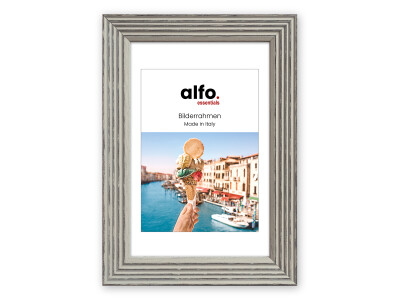 Arezzo 15x20 cm grau, Holzrahmen