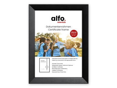 Nina DIN A4 schwarz, Holzrahmen