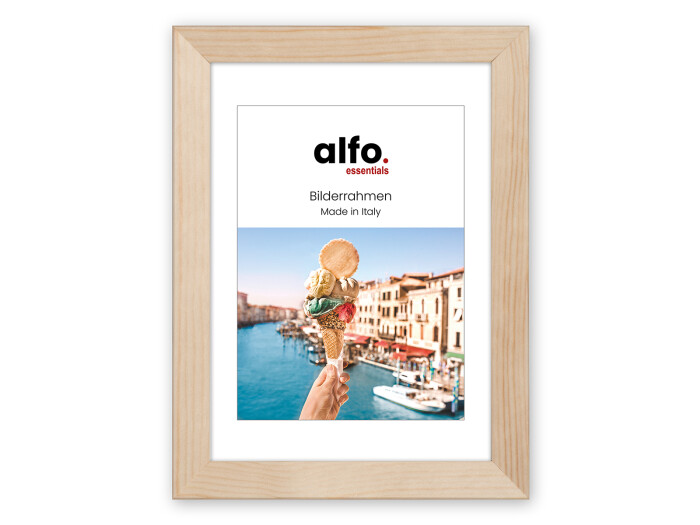 Alfo. Nina 20x20 cm natur m. Ppt 13x13 cm, Holzrahmen