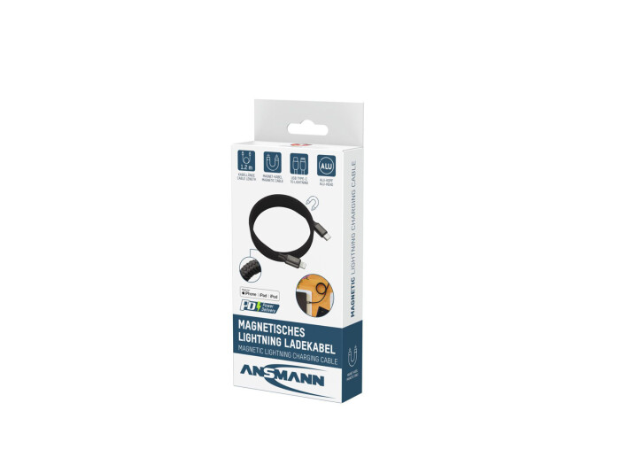 Ansmann USB-C auf Lightning 120cm magnetisches Kabel