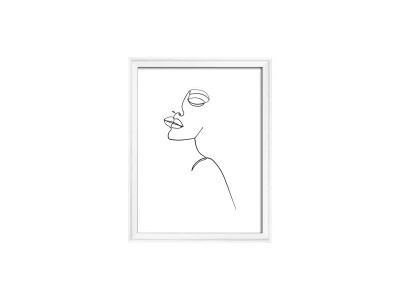 Rahmen 15x20 Silhouette weiss