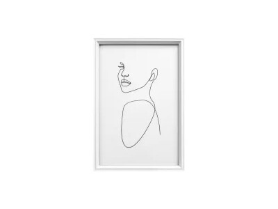 Rahmen 20x30 Silhouette weiss