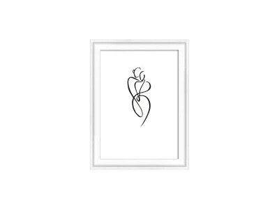 Rahmen 10x15 Silhouette weiss