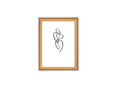 Rahmen 10x15 Silhouette natur