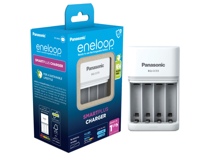 Panasonic eneloop BQCC55 unbestückt, Smart & Quick Charger