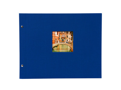 Bella Vista 39x31 cm, blau mit 40 schwarzen Seiten