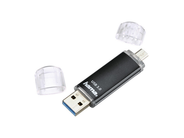 Hama USB-Stick Laeta Twin 32GB USB 3.0 40MB/s schwarz