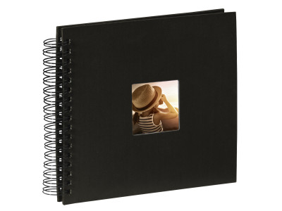 Fine Art schwarz 28x24 cm, Spiralalbum mit 50