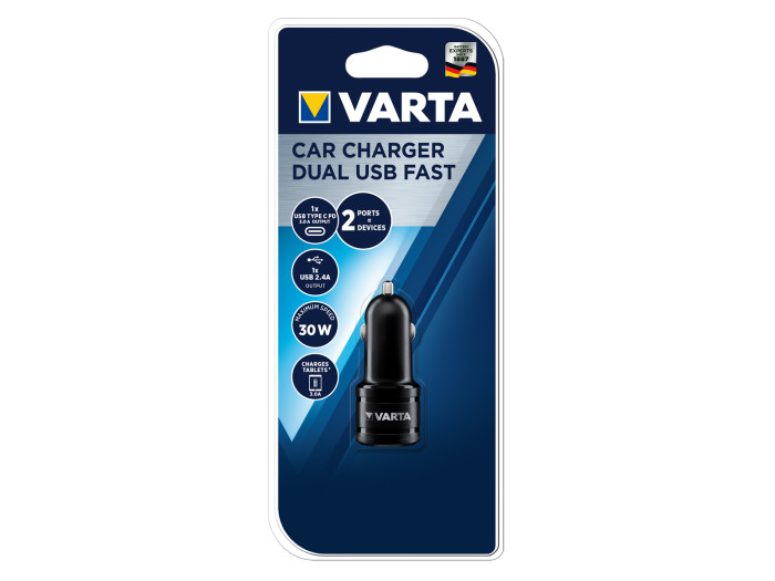 Varta Car Charger Dual USB Fast Autoladegerät mit 2x
